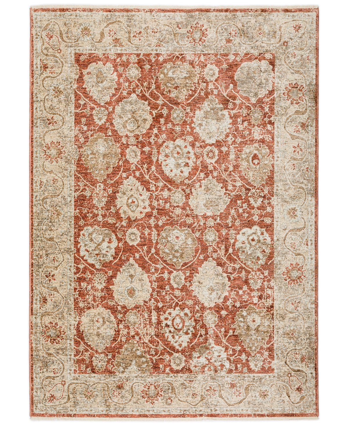 D Style Perga Prg6 7'10" X 10' Area Rug In Paprika