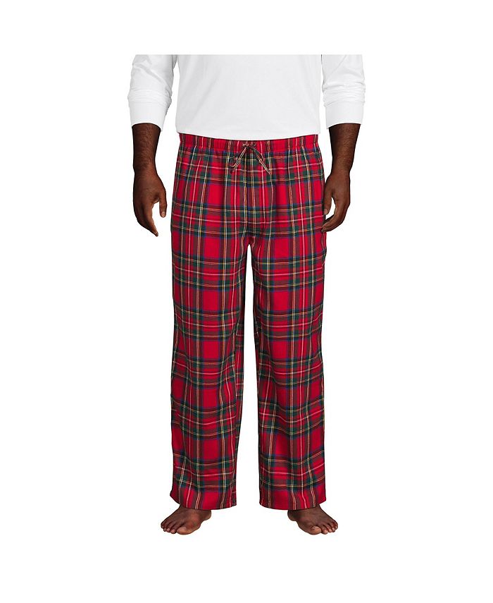 Lands' End Big & Tall Flannel Pajama Pants - Macy's