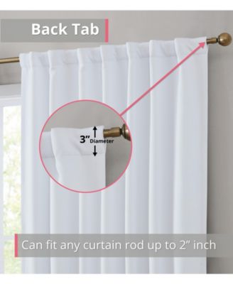 Hamilton 100% Complete Blackout Lined with Heavy Double Layer Thermal Insulated Energy Smart Rod Pocket Back Tab Window Curtains, Set of 2