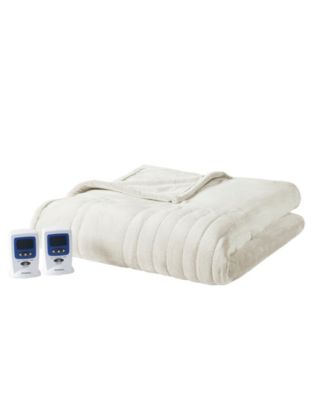Beautyrest Microplush Heated Blanket Collection With Wifi Technology In Gray