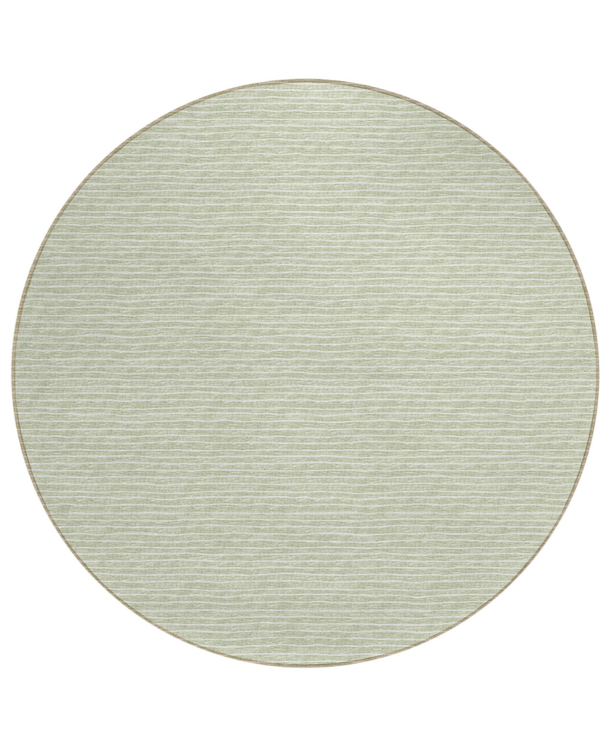 D Style Gatton Washable GTN1 8' x 8' Round Area Rug - Ivory, Mist
