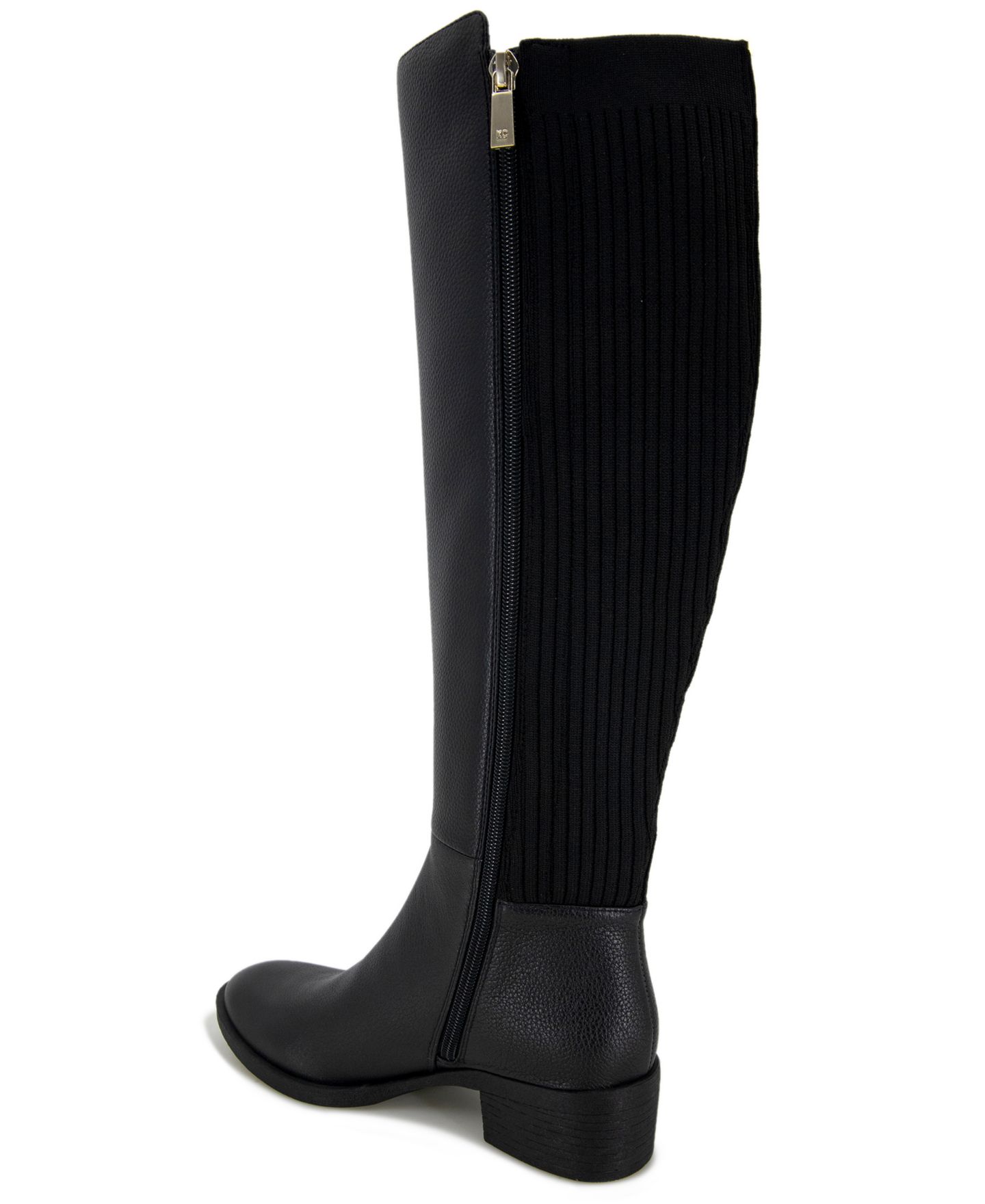Женские ботинки Kenneth Cole New York Levon Wide Shaft Tall Knee High - Extended Widths, цвет: Чёрный — фото 6