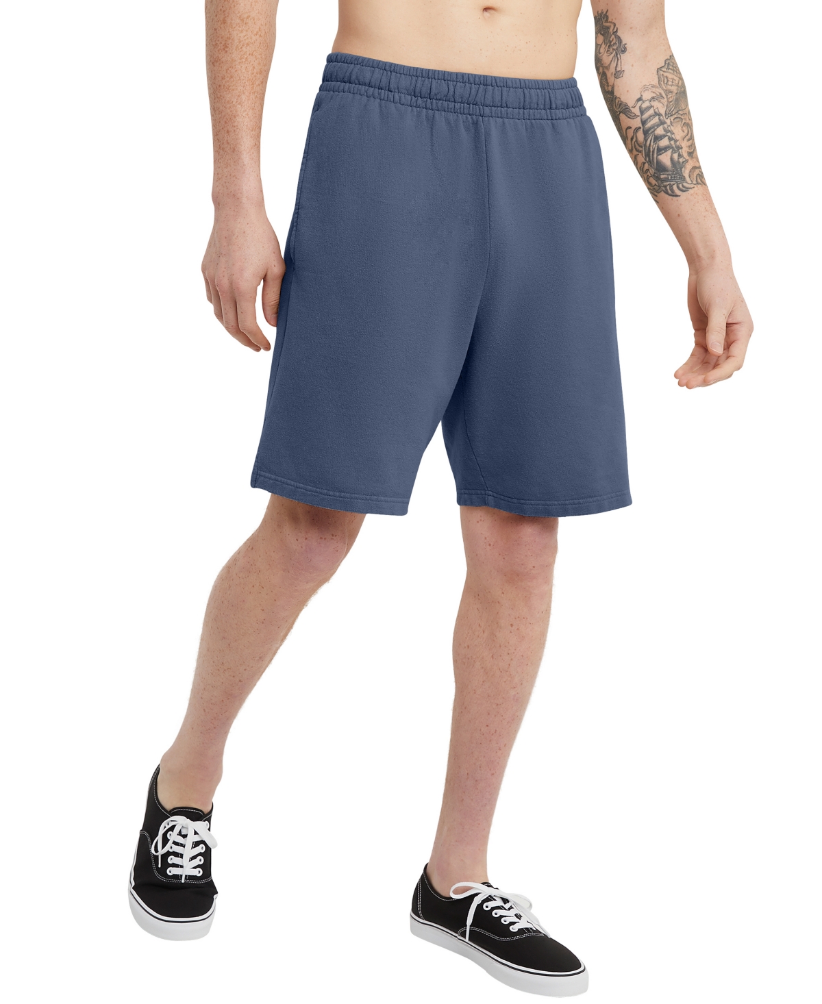 Men's Hanes Originals Garment Dyed 8" Sweat Shorts - Spanish Moss