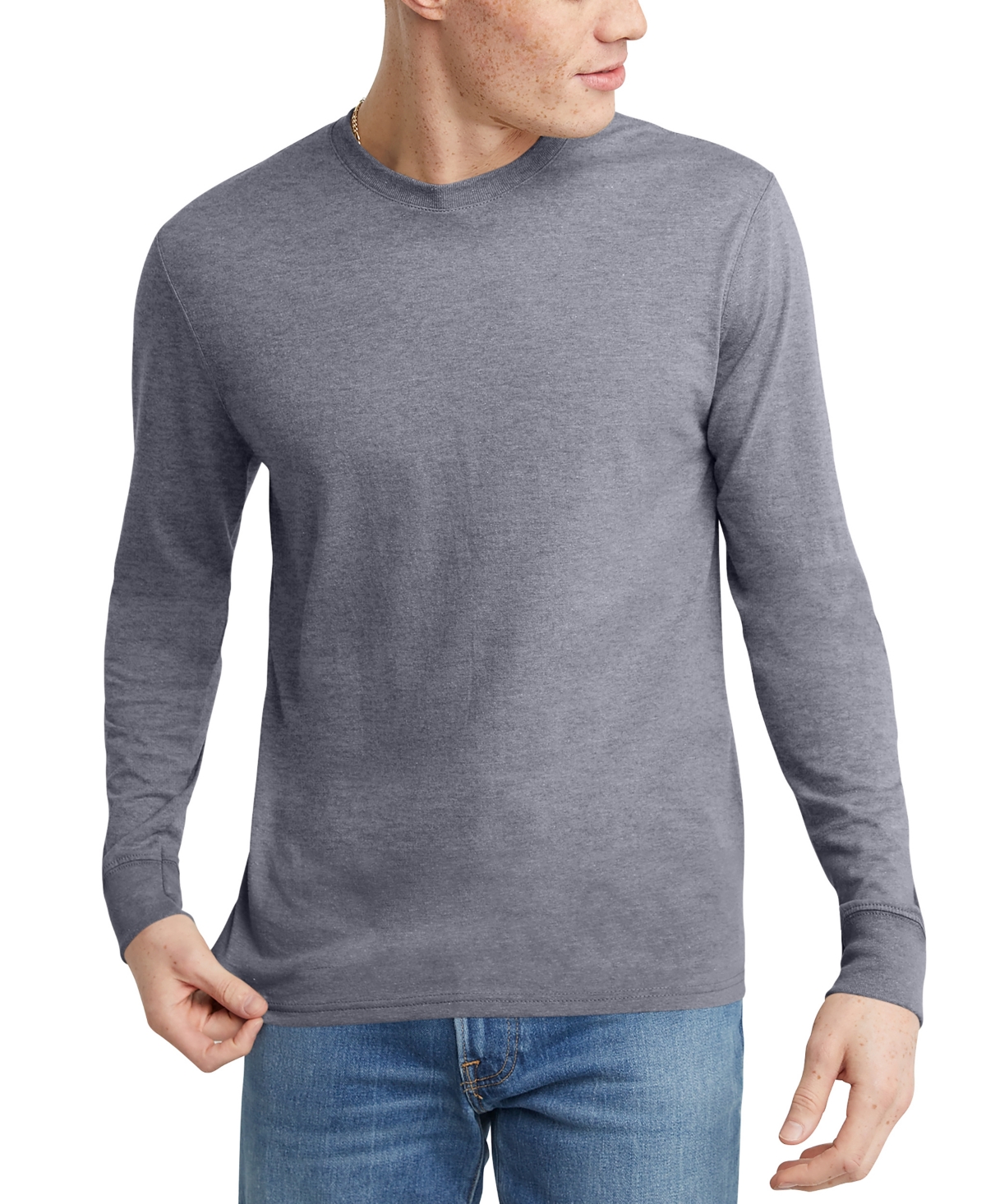 Men's Hanes Originals Tri-Blend Long Sleeve T-shirt - Green