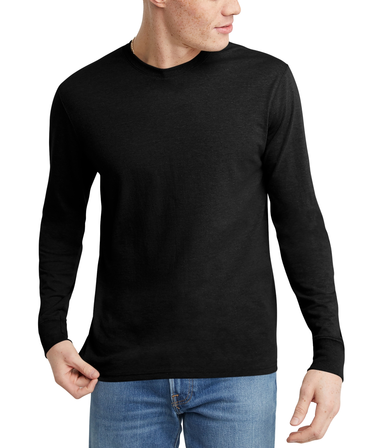 Men's Hanes Originals Tri-Blend Long Sleeve T-shirt - Green