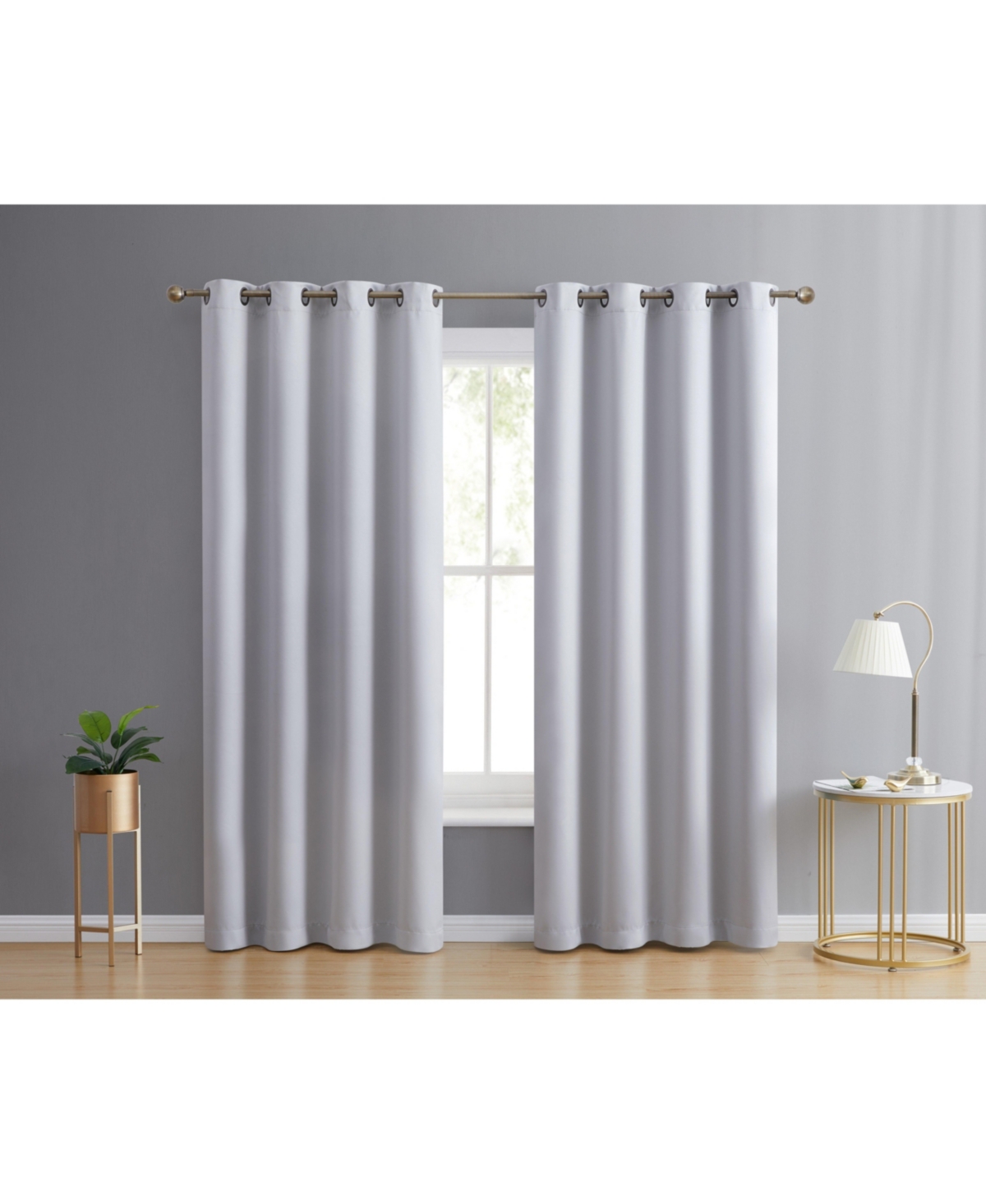 Laurance Full Shaded Blackout Curtains - Thermal Insulation Light Blocking Home Theater Grommet Window Drapery Basement Curtains, Set of 2 - An
