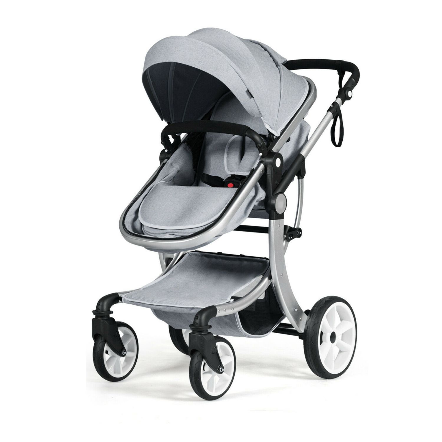 Folding Aluminum Infant Reversible Stroller with Diaper Bag