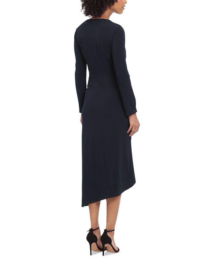 Maggy London Women's Asymmetric Side-Ruched Jersey Dress - Macy's