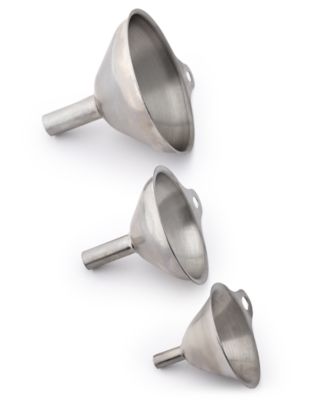 3-Piece Stainless Steel Key Ring Funnel Set