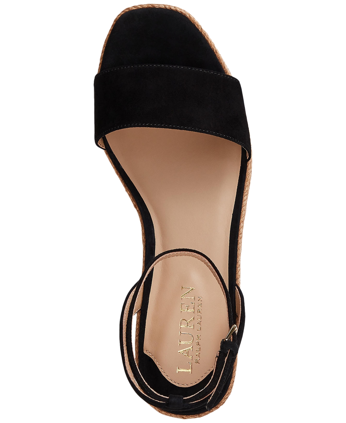 Shop Lauren Ralph Lauren Women's Leona Espadrille Platform Wedge Sandals In Whiskey