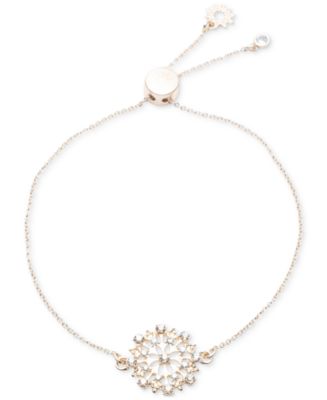 Marchesa Crystal Open Floral Slider Bracelet - Macy's