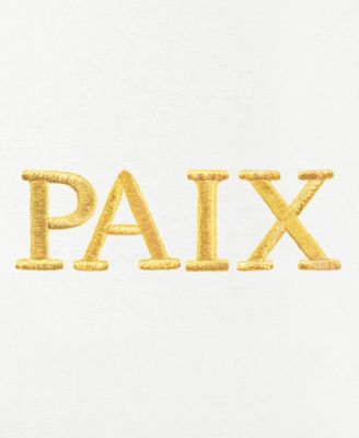 Christmas Mistletoe Paix Joie Embroidered Luxury 100% Turkish Cotton Hand Towels, 2 Piece Set