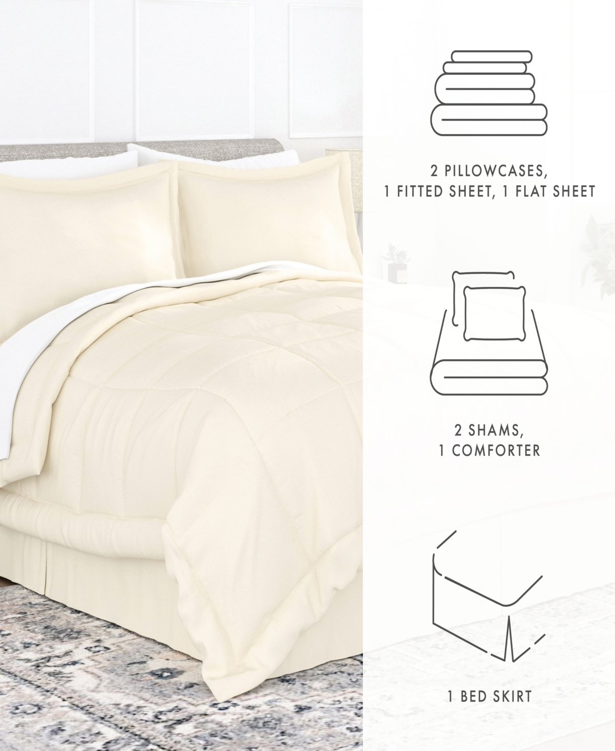 ienjoy Home A Beautiful Bedroom -Pc. Lightweight Comforter Set