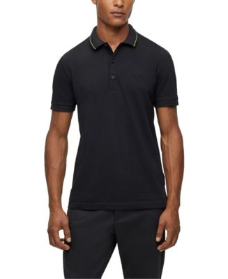 BOSS by Hugo Boss Men's Logo Detail Slim-Fit Polo Shirt - Macy's