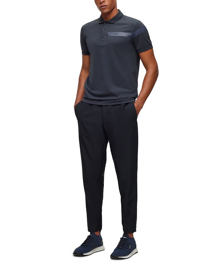 Hugo Boss Men's Stripe and Logo Slim-Fit Polo Shirt - Macy's