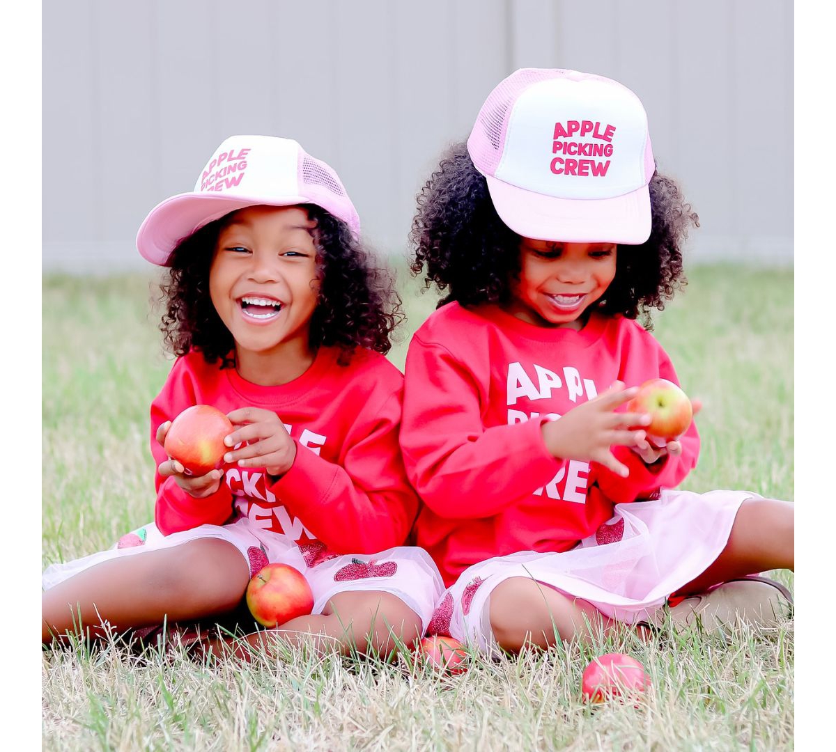 Sweet Wink Little and Big Girls Apple Picking Crew Sweatshirt