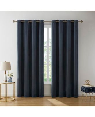 Sawyer Premium Luxurious Lush Velvet Soft Light Filtering Grommet Window Curtains - Set of 2 Panels