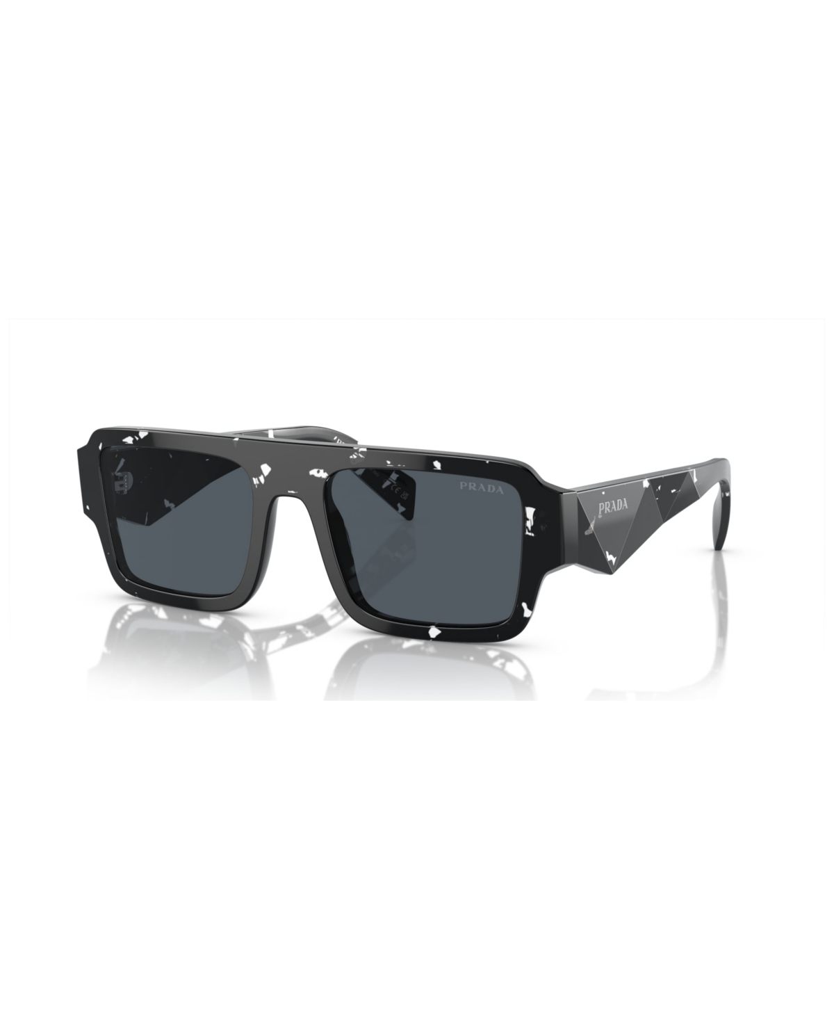 Prada Men's Low Bridge Fit Sunglasses Pr A05sf In Tortoise Black Crystal
