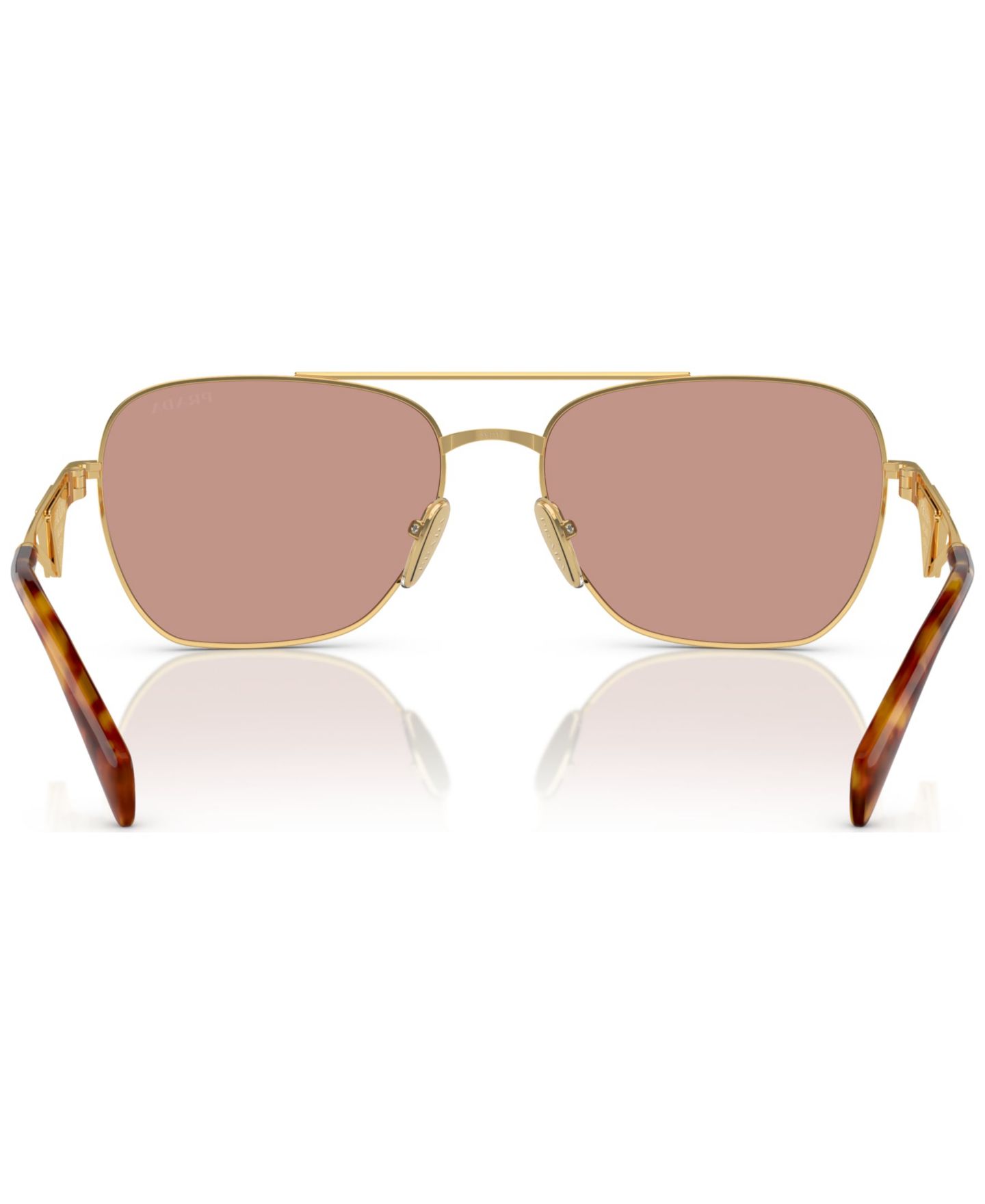 Женские солнцезащитные очки PRADA Symbole Round Sunglasses, PR A50S, цвет: Золотой / Разноцветный — фото 4