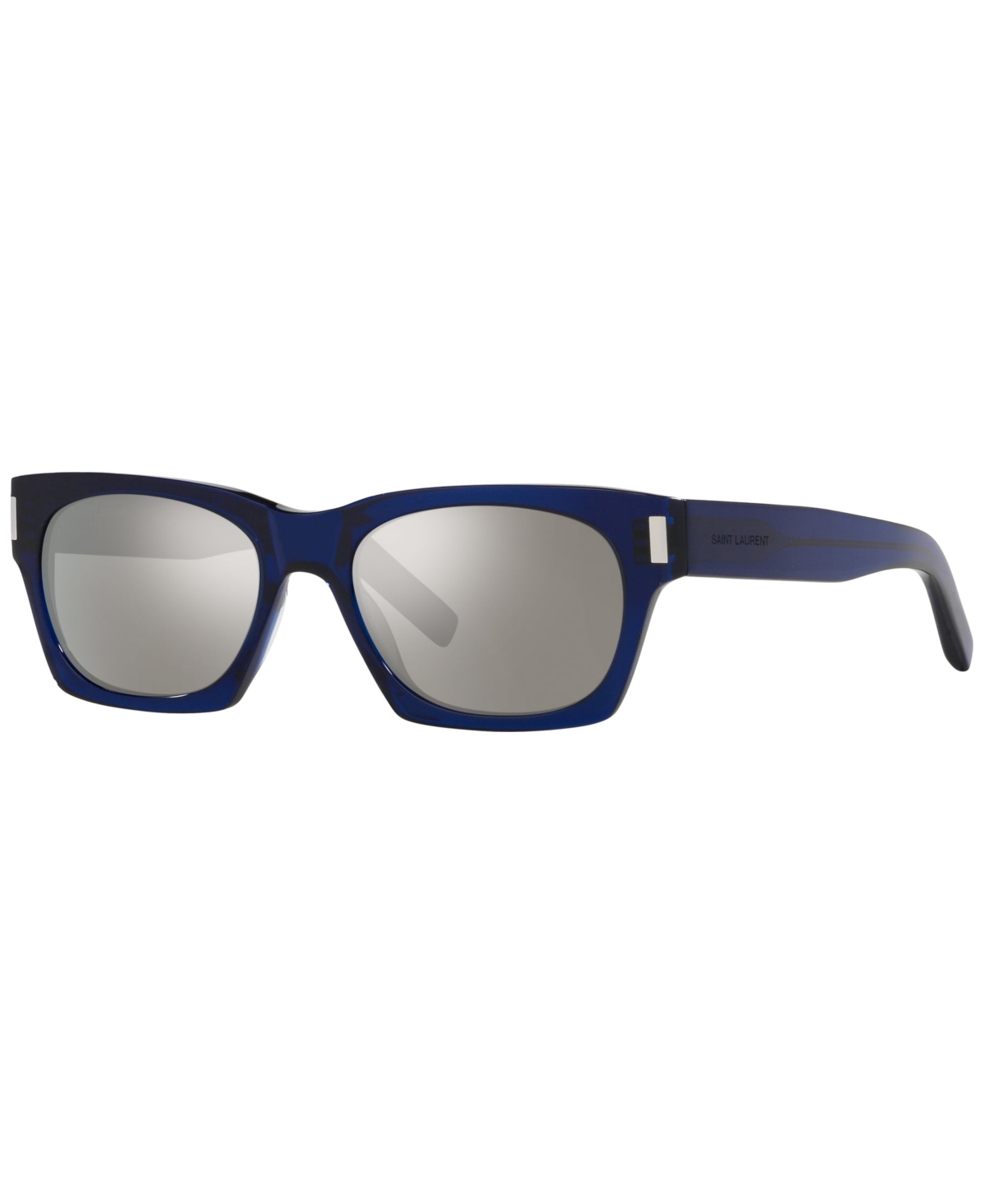 Saint Laurent Unisex Sl 402 Sunglasses, Mirror In Blue