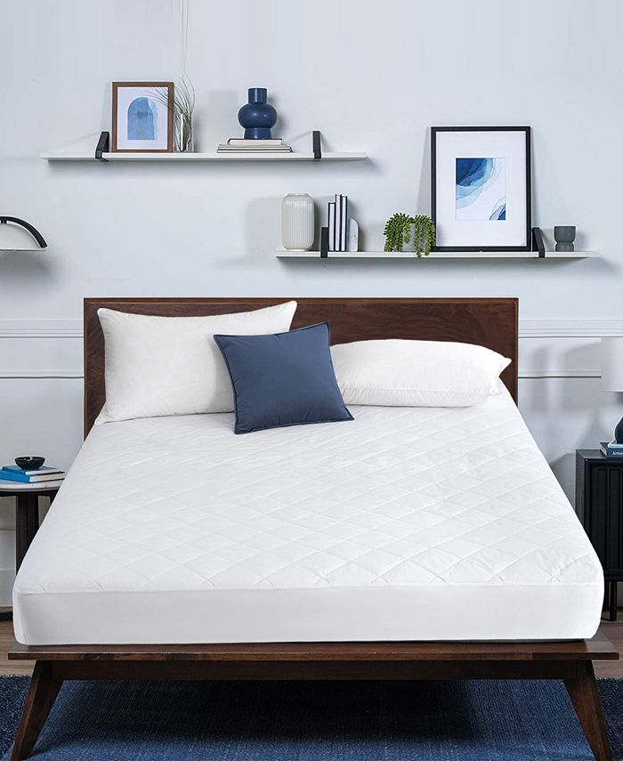 UNIKOME Water Resistant 100% Breathable Cotton Fitted Mattress Pad ...