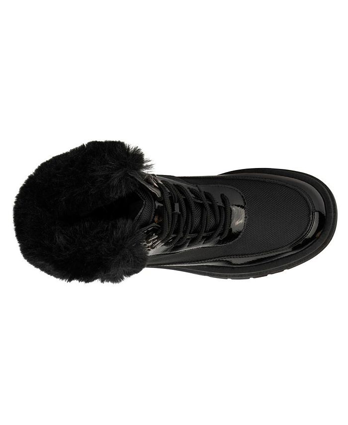 Olivia Miller Women's Amanda Faux Fur Hiking Boot Macy's