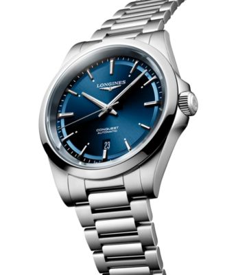 Longines Men's Swiss Automatic Conquest Stainless Steel Bracelet Watch ...