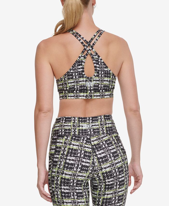 DKNY Women's Strappy KeyholeBack Sports Bra Macy's