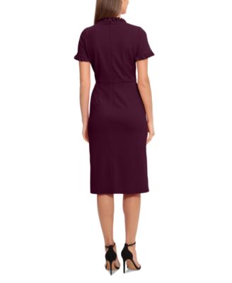 Women's Ruffled-Trim Sheath Dress