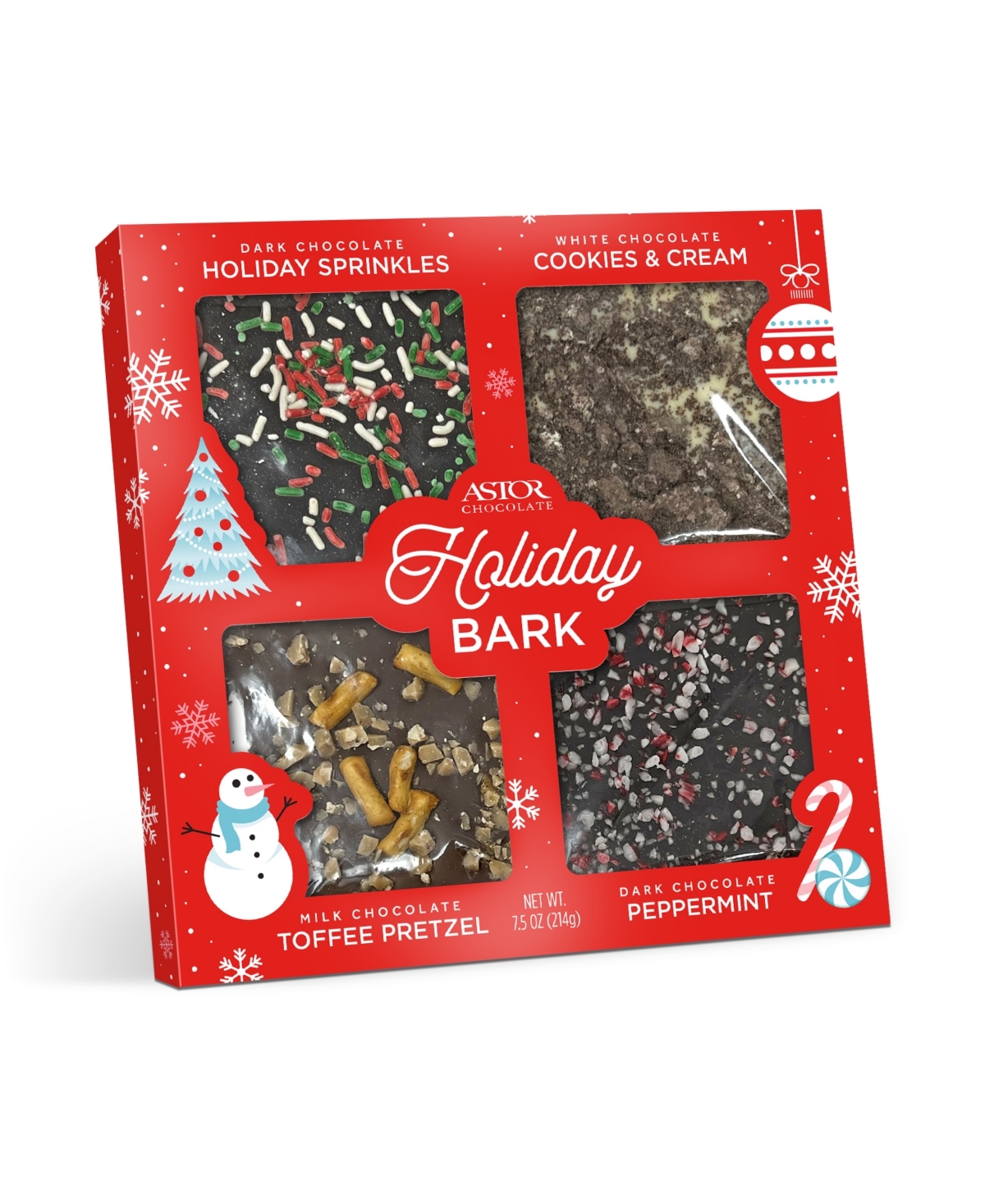 Astor Chocolate Holiday Bark Sampler Gift 4 Pieces In No Color