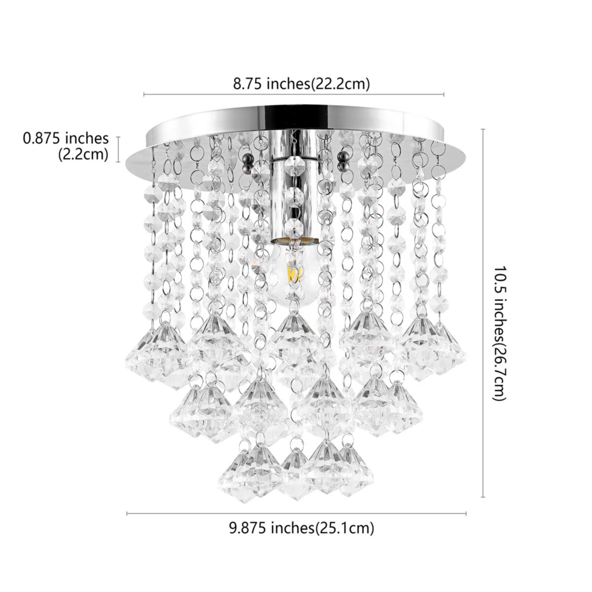 Jonathan Y Lillibet Traditional Transitional Iron Led Semi Flush Mount