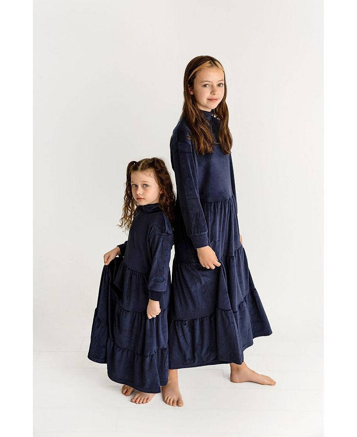 Pouf Big Girls Velour Maxi Robe Dress - Macy's