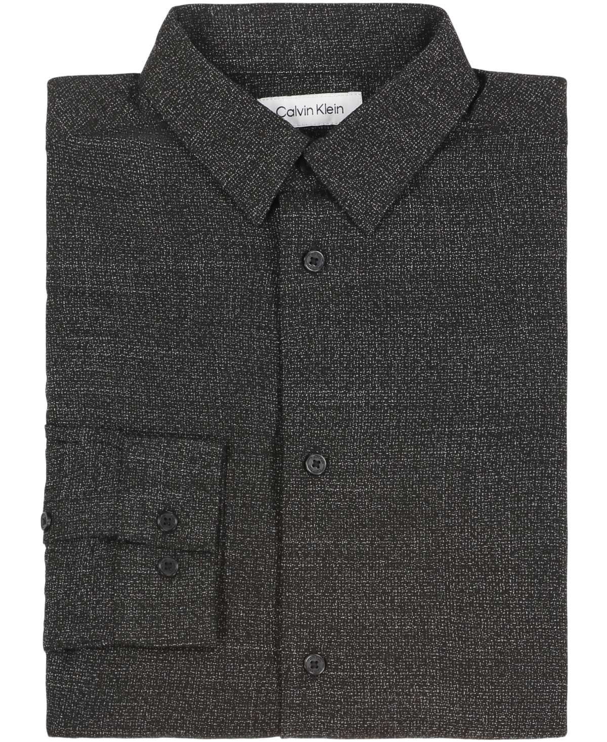 Calvin Klein Big Boys Long Sleeve Striated Texture Shirt