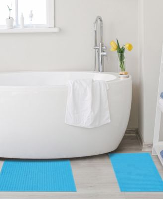 Cotton Textured Stripes 2-Pc. Bath Rug Set