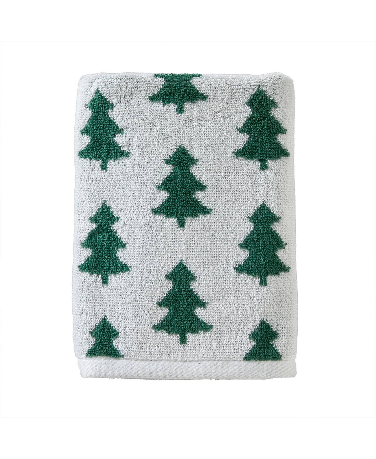Skl Home Holiday Trees Cotton Bath Towel, 30" X 54" In Green