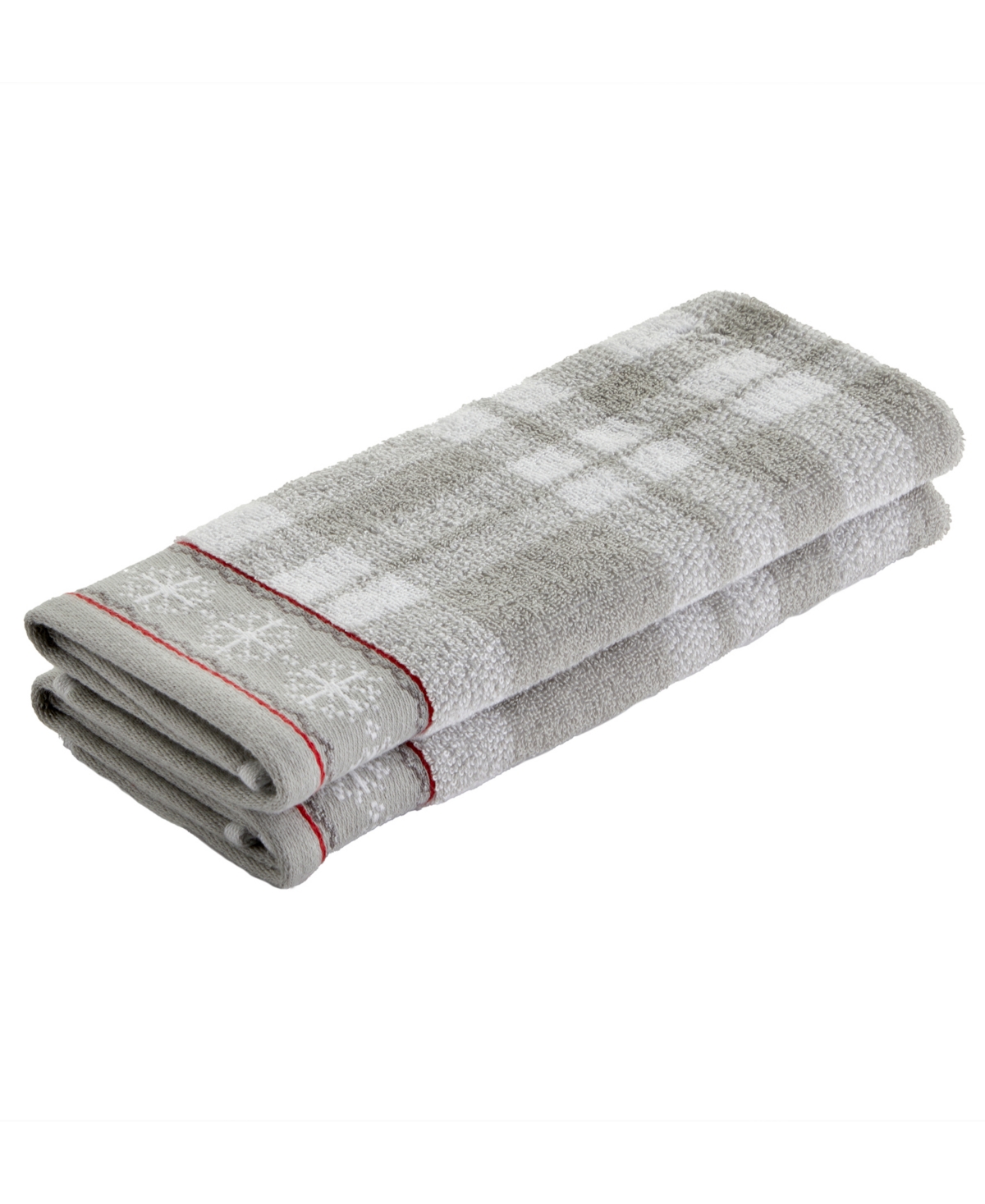 Shop Skl Home Whistler Plaid Cotton 2 Piece Hand Towel Set In Gray,plaid