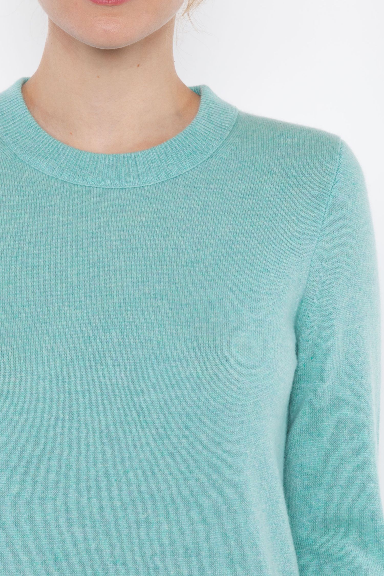 Women's 100% Pure Cashmere Long Sleeve Crew Neck Pullover Sweater