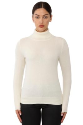 Women's 100% Pure Cashmere Long Sleeve Turtleneck Pullover Sweater