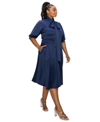 Plus Size Carina Donna Flare Dress w/ Pockets