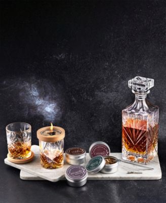 Dublin Crystal Whiskey Smoker, 9 Piece Set