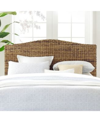 Furniture Serena 82.5" Banana Leaf King Rattan Headboard