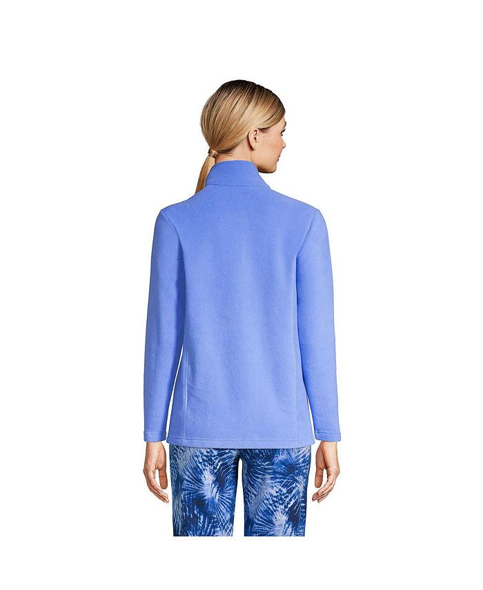 Lands' End Petite Fleece Quarter Zip Pullover Jacket Macy's