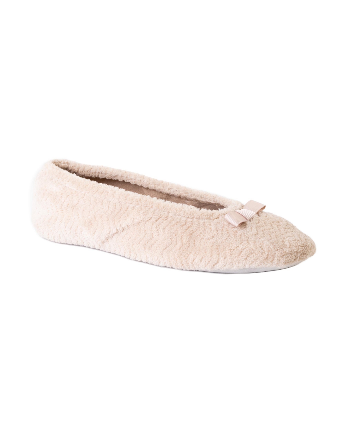 Women's Chevron Micro Terry Ballerina Slipper - Rose Violet