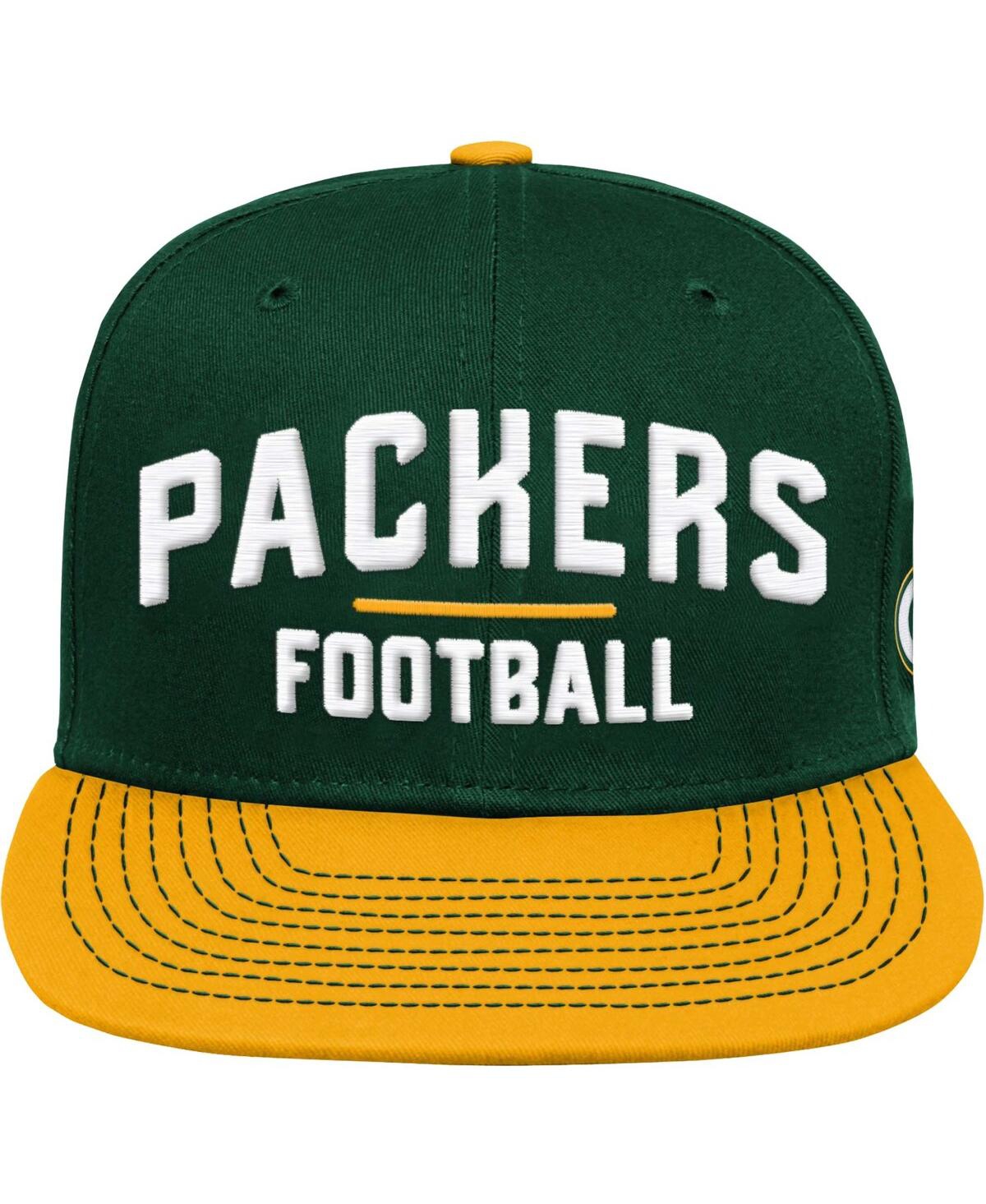 Shop Cokem Youth Boys And Girls Green Green Bay Packers Lock Up Snapback Hat