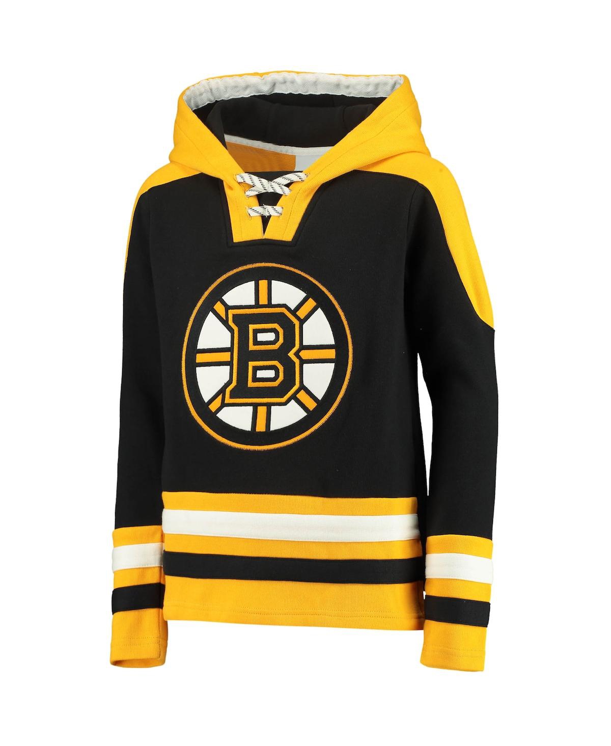 Outerstuff Big Boys David Pastrnak Black Boston Bruins Ageless Must-have V-neck Name And Number Pullover Hoodie In Black