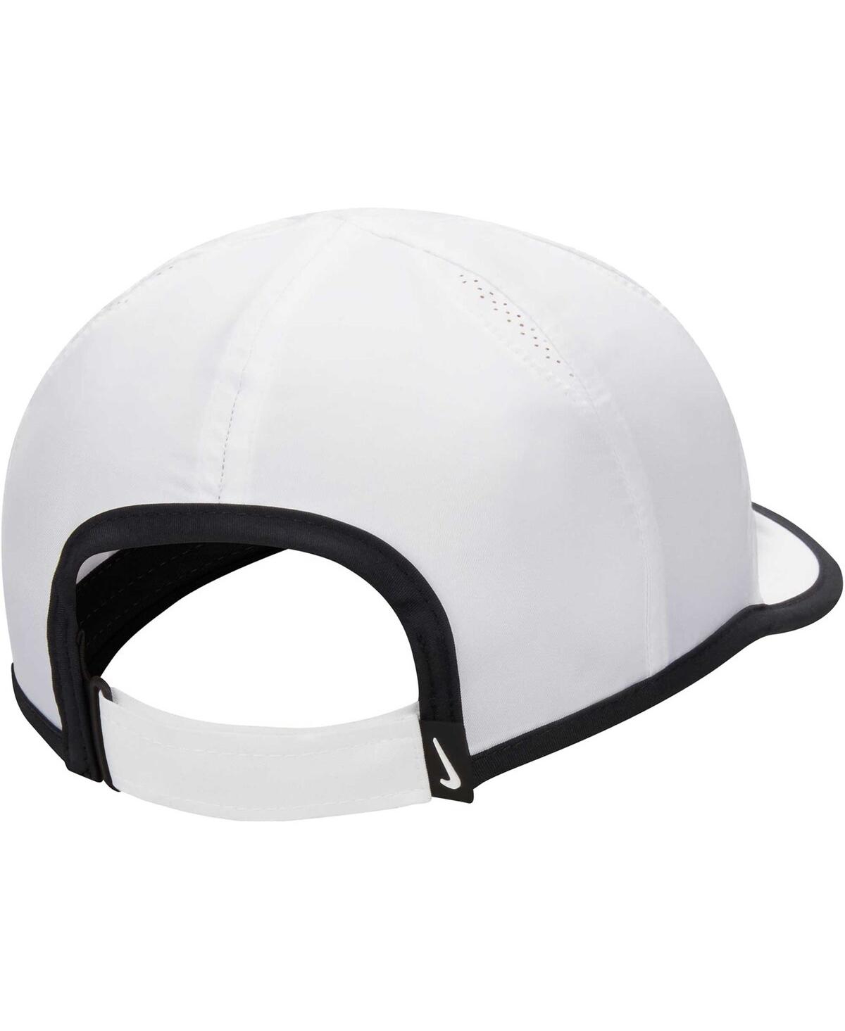 Shop Nike Youth Boys And Girls  White Featherlight Club Performance Adjustable Hat