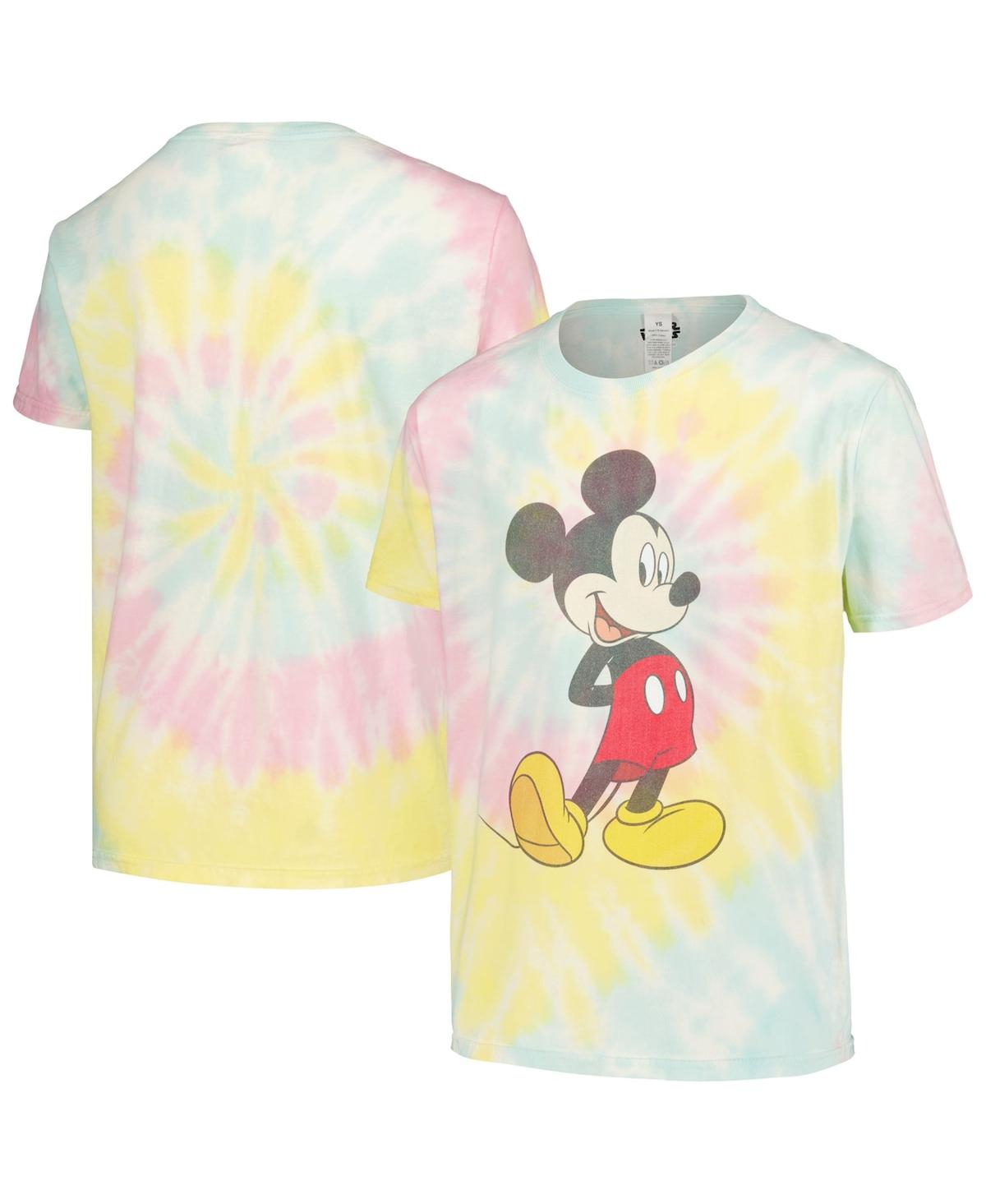 Mad Engine Kids' Big Boys And Girls  Mickey Mouse Traditional Tie-dye T-shirt In Blue