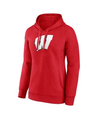 Women's Red Wisconsin Badgers Evergreen Pullover Hoodie