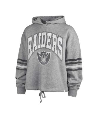 Women's Heather Gray Distressed Las Vegas Raiders Upland Bennett Pullover Hoodie
