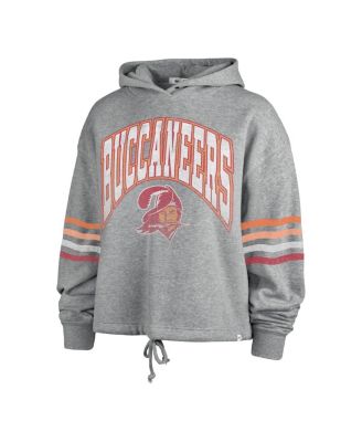 Women's Heather Gray Distressed Tampa Bay Buccaneers Upland Bennett Pullover Hoodie